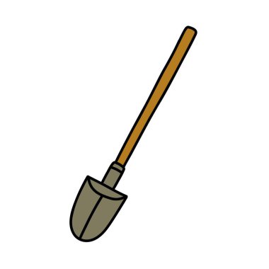 Kürek karalama simgesi, vektör çizimi