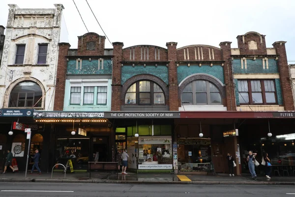 Enmore Yolu Ndaki Binalar Sidney Avustralya Daki Newtown — Stok fotoğraf