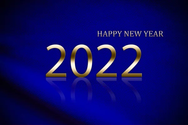 Vrolijk Kerstfeest Gelukkig Nieuwjaar 2022 Concept Goud Verloop Tekst Nummer — Stockfoto