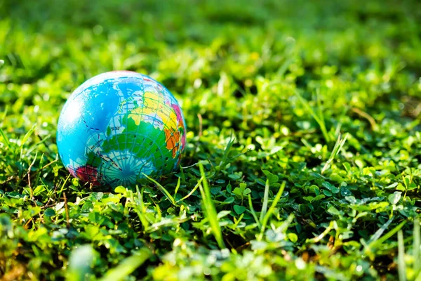 Dünya ya da dünya yeşildir. Korunma, çevre, ağaç dikme günü, dünya günü kartı, koruma, eko konsepti.