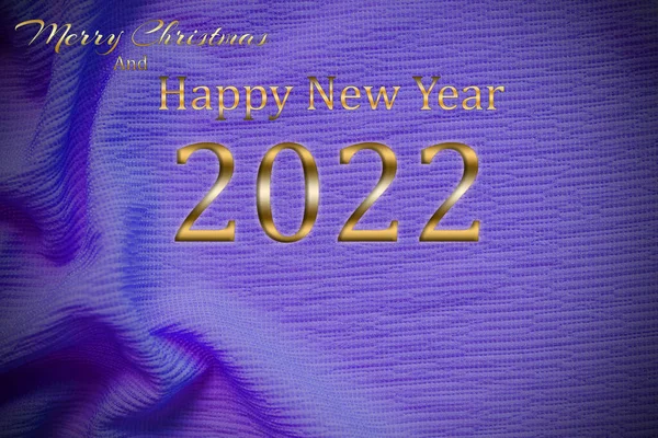 Feliz Natal Feliz Ano Novo 2022 Conceito Texto Gradiente Ouro — Fotografia de Stock