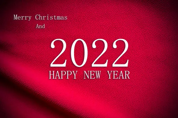 Mutlu Noeller Mutlu Yeni Yıl 2022 Kavramı Beyaz Eğimli Metin — Stok fotoğraf