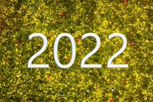 Feliz Navidad Feliz Año Nuevo 2022 Concepto Texto Árbol Fondo —  Fotos de Stock