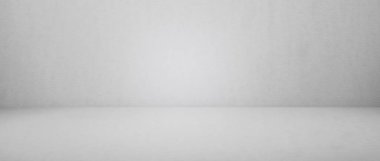 Boş stüdyo odası gri çimento arka planı. Boş masa, eski grunge yüzey beton inşaat arkaplanı. Rafta duran havan topu malzemesi. Metin ya da ürün sunumu için boş alan.