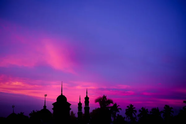 Ramadán Eid Fitr Año Nuevo Muharram Religión Islámica Símbolos Con — Foto de Stock