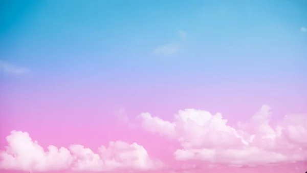 Sky Pastel Roze Paars Blauwe Kleur Achtergrond Heldere Zon Wolk — Stockfoto