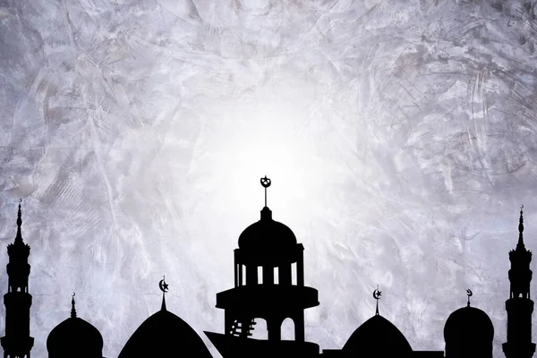 Ramadan Eid Fitr Nytår Muharram Islamisk Religion Symboler Med Moskeer - Stock-foto
