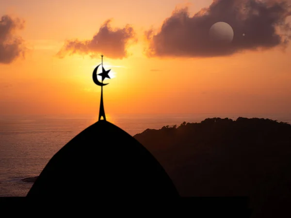 Ramadan Eid Fitr New Year Muharram Islamic Religion Symbols Mosques — ストック写真