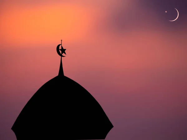 Ramadan Eid Fitr New Year Muharram Islamic Religion Symbols Mosques — Stock Photo, Image