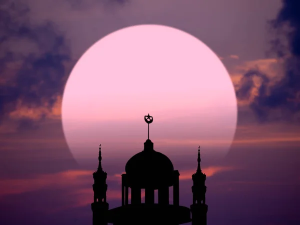 Ramadan Eid Fitr Neujahr Muharram Islamische Religion Symbole Mit Moscheen — Stockfoto