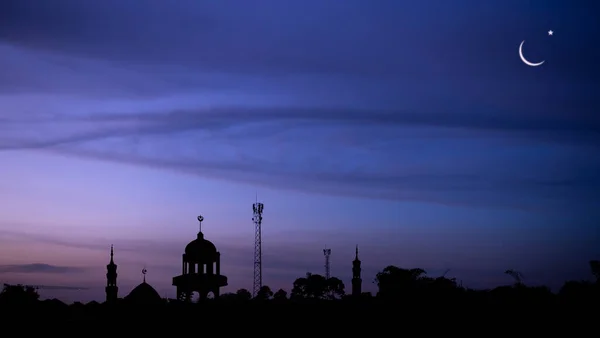 Ramadán Eid Fitr Año Nuevo Muharram Religión Islámica Símbolos Con —  Fotos de Stock