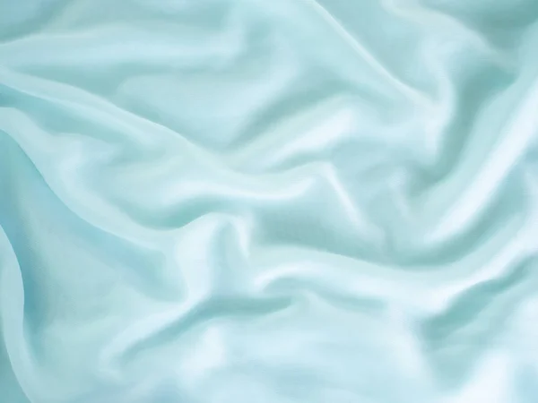 Blue Fabric Linen Background Texture Wave Surface Cotton Fashion Backdrop — стоковое фото