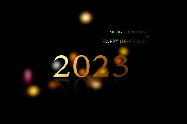 2023 Happy New Year Background Concept Text Merry Christmas Happy — Stok fotoğraf