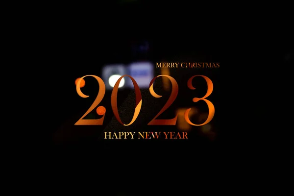 2023 Happy New Year Background Concept Text Merry Christmas Happy —  Fotos de Stock