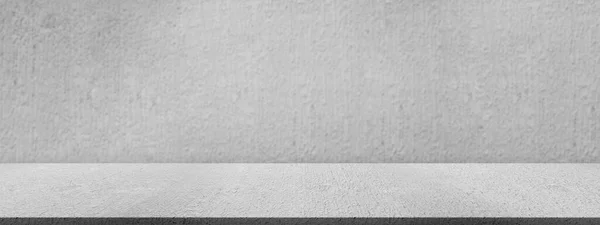Backdrop Empty Gray Cement Wall Room Background Shadow Blank Table — 图库照片