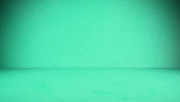 Backdrop Empty Green Light Bright Smooth Cement Wall Room Background — Stok fotoğraf