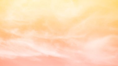 Yellow sky white cloud background. sunlight day with sky wallpaper backdrop. mockup nature landscape free space backdrop. card or poster for environment protection.dramatic cloudscape beautiful pastel