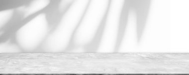 Abstract Shadow Leaves Gray Cement Room Stodio Background,Sunlight Reflection Overlay Backdrop,Blank Counter Bar Floor Room,Empty Table Free Space for add Product presentation,Mock Up Nature Template