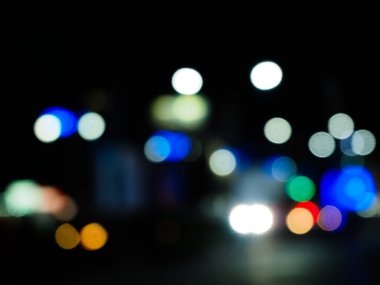 Açık Gece Bokeh Koyu Siyah Arkaplan, Soyut Turuncu Mavi Renkli Çember Efekti Parıltı Bulanık Arkaplan, Davet Özel Galası, Doğum günü kartı, Noel Tatili Kutlaması, Mutlu Yeni Yıl 2023