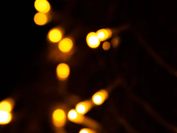 Light Night Bokeh Mörk Svart Bakgrund Abstrakt Orange Blå Färgglada — Stockfoto