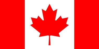 Kanada 'nın ulusal bayrağı asıl boyut ve renkler vektör illüstrasyonu, le Drapeau ulusal du Canada veya Kanada bayrağı, Kanada akçaağaç yaprağı George Stanley tarafından tasarlandı