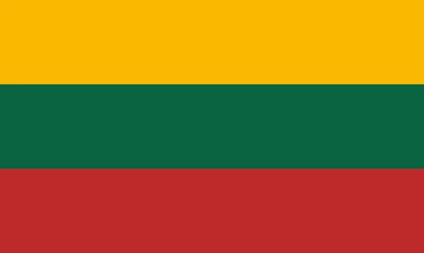 리투아니아의 국기 ( 영어 ) National flag of Lietuvos veliava Lithuanian flag, Republic of Lietuvos flag — 스톡 벡터