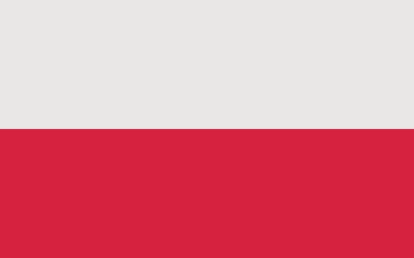 폴란드의 국기 원래 크기와 색상 벡터 일러스트 , flaga Polski or Flag of Poland Rzeczpospolita — 스톡 벡터