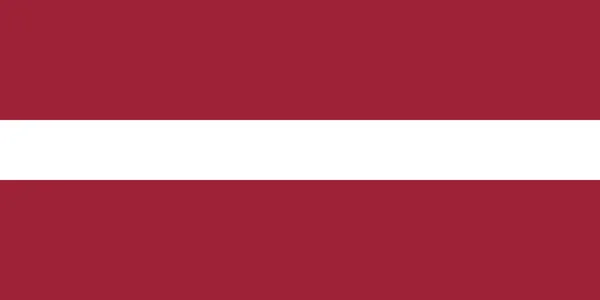 Nationalflagge Lettlands Originalgröße und Farbvektorillustration, Latvijas karogs designed by Ansis Cirulis, Lettische Flagge, Flagge der Republik Lettland — Stockvektor