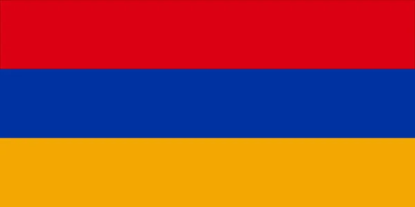 Nationalflagge Armeniens ursprüngliche Größe und Farben Vektorillustration, armenische Trikolore Flagge Republik Armenien — Stockvektor