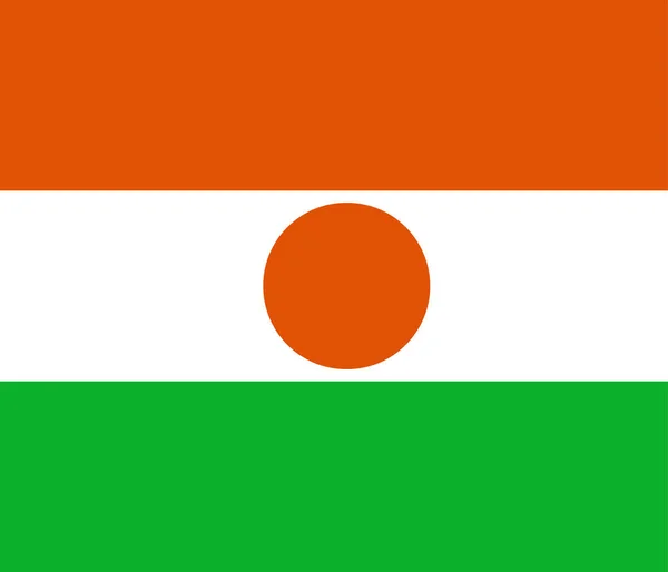 니제르의 국기 원래 크기와 색상 벡터 삽화 , drapeau du Nigerienne Niger sign Republic of Nigerienne Niger flag — 스톡 벡터