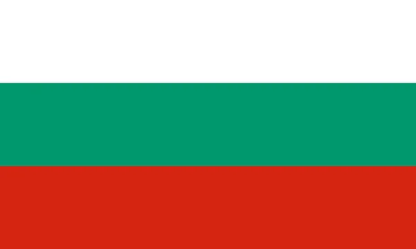 Flaga narodowa Bułgarii oryginalny rozmiar i kolory wektor ilustracja, zname na Balgariya lub Republika Bułgarii flaga Bułgarska — Wektor stockowy