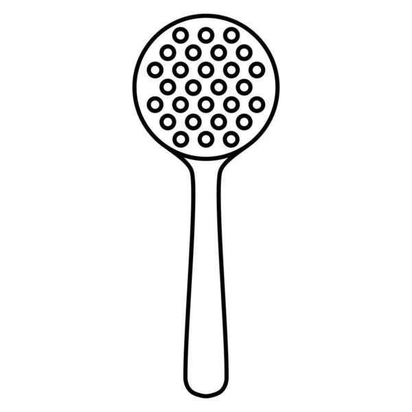Herramientas Cocina Skimmer Contorno Diseño Plano Minimalista Simple Iconos Vectoriales — Archivo Imágenes Vectoriales