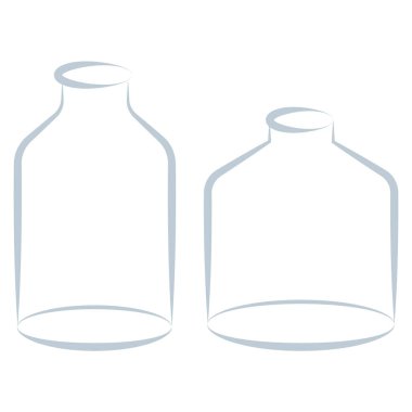 Kimyasal test tüpleri vektör simgeleri minimalist çizimler oluşturur. Beyaz arka planda izole edilmiş bilimsel deney şişeleri.