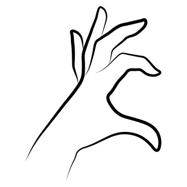 Kadınlar kalp jestinin yarısını minimalist doğrusal taslak şeklinde verir. Beyaz arkaplanda logolar, izler, desenler, posterler ve diğer tasarımlar yaratmak için kadın ellerinin vektör ilüstrasyonu