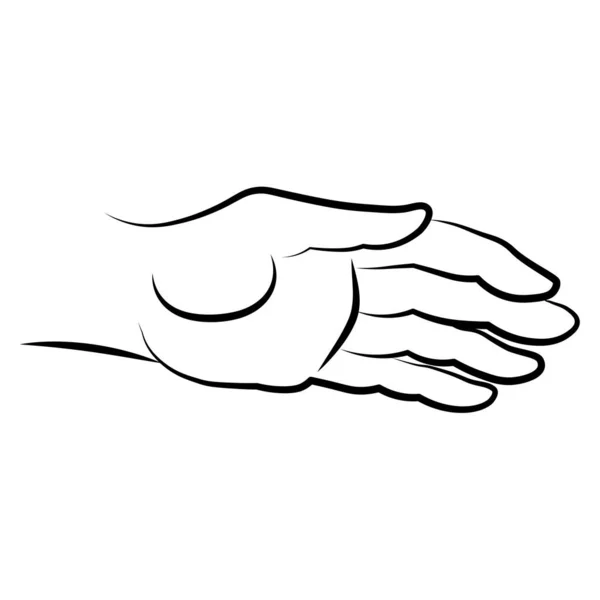 Vrouwen Hand Eenvoudige Contouren Minimalistische Lineaire Gebaar Stijl Vector Illustratie — Stockvector