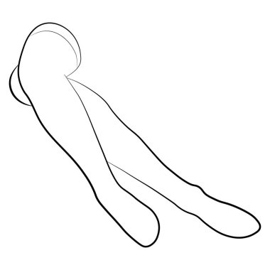 Kadınlar basit minimalist vektör simgesini dolduruyorlar. Dişi bacaklar. Çizgili ayak, vektör çizimi. Beyaz arkaplanda kadın bacak vektörü izole.