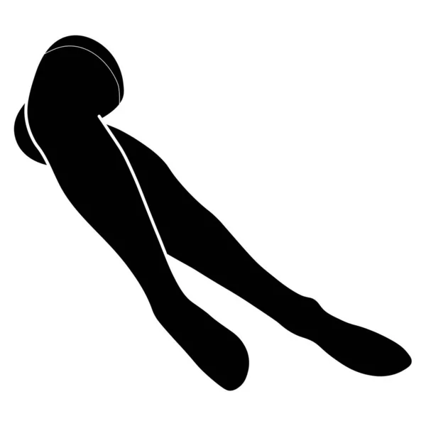 Women Stocking Silhouette Simple Minimalist Vector Icon Female Legs Silhouette — Vetor de Stock