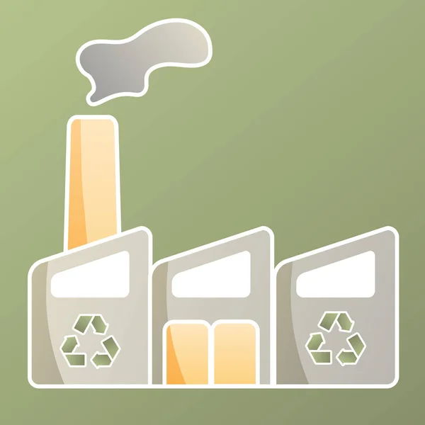 Zařízení na zpracování odpadu. Recyklace a skladování odpadu. Izolovaný vektorový prvek. — Stockový vektor