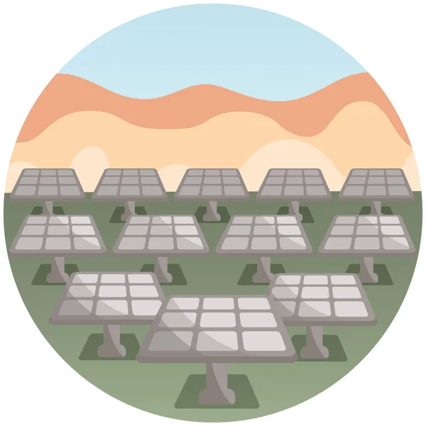 Flat illustration of solar panels. Renewable energy. — Wektor stockowy