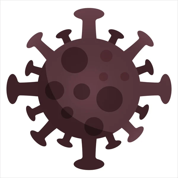 Flache Darstellung des Coronavirus. Isoliertes Element auf weißem Hintergrund. — Stockvektor