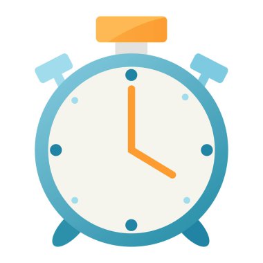 Mavi bir kronometrenin basit vektör çizimi.