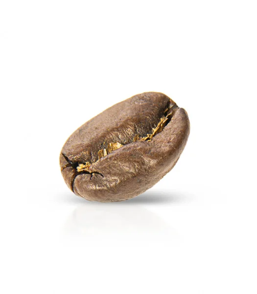 咖啡豆在白色背景上孤立 — 图库照片