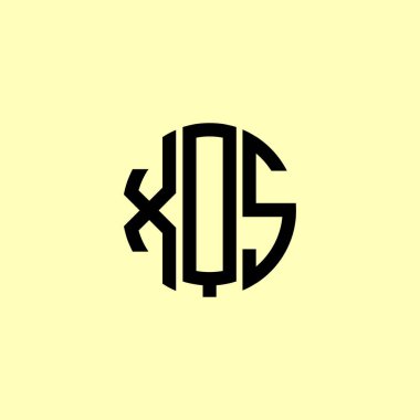 Yaratıcı Yuvarlak Harfler XQS Logosu. Bu başlangıç için hangi şirket veya markanın adı uygun olacaktır.