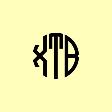 Yaratıcı Yuvarlak Harfler XTB logosu. Bu başlangıç için hangi şirket veya markanın adı uygun olacaktır.