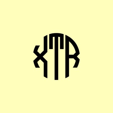 Yaratıcı Yuvarlak Harfler XTR logosu. Bu başlangıç için hangi şirket veya markanın adı uygun olacaktır.