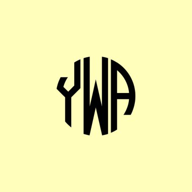 Yaratıcı Yuvarlak Harfler YWA logosu. Bu başlangıç için hangi şirket veya markanın adı uygun olacaktır.