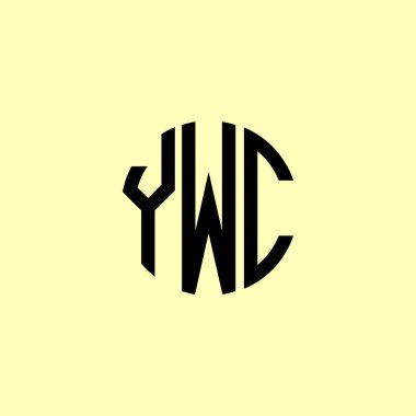 Yaratıcı Yuvarlak Harfler YWC Logosu. Bu başlangıç için hangi şirket veya markanın adı uygun olacaktır.