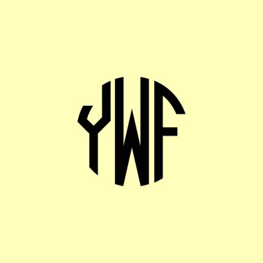 Yaratıcı Yuvarlak Baş harfler YWF logosu. Bu başlangıç için hangi şirket veya markanın adı uygun olacaktır.