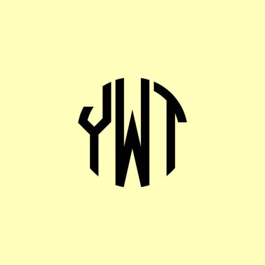 Yaratıcı Yuvarlak Harfler YWT logosu. Bu başlangıç için hangi şirket veya markanın adı uygun olacaktır.