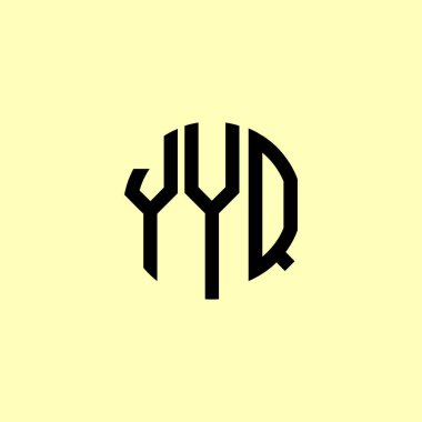 Yaratıcı Yuvarlak Harfler YYQ logosu. Bu başlangıç için hangi şirket veya markanın adı uygun olacaktır.